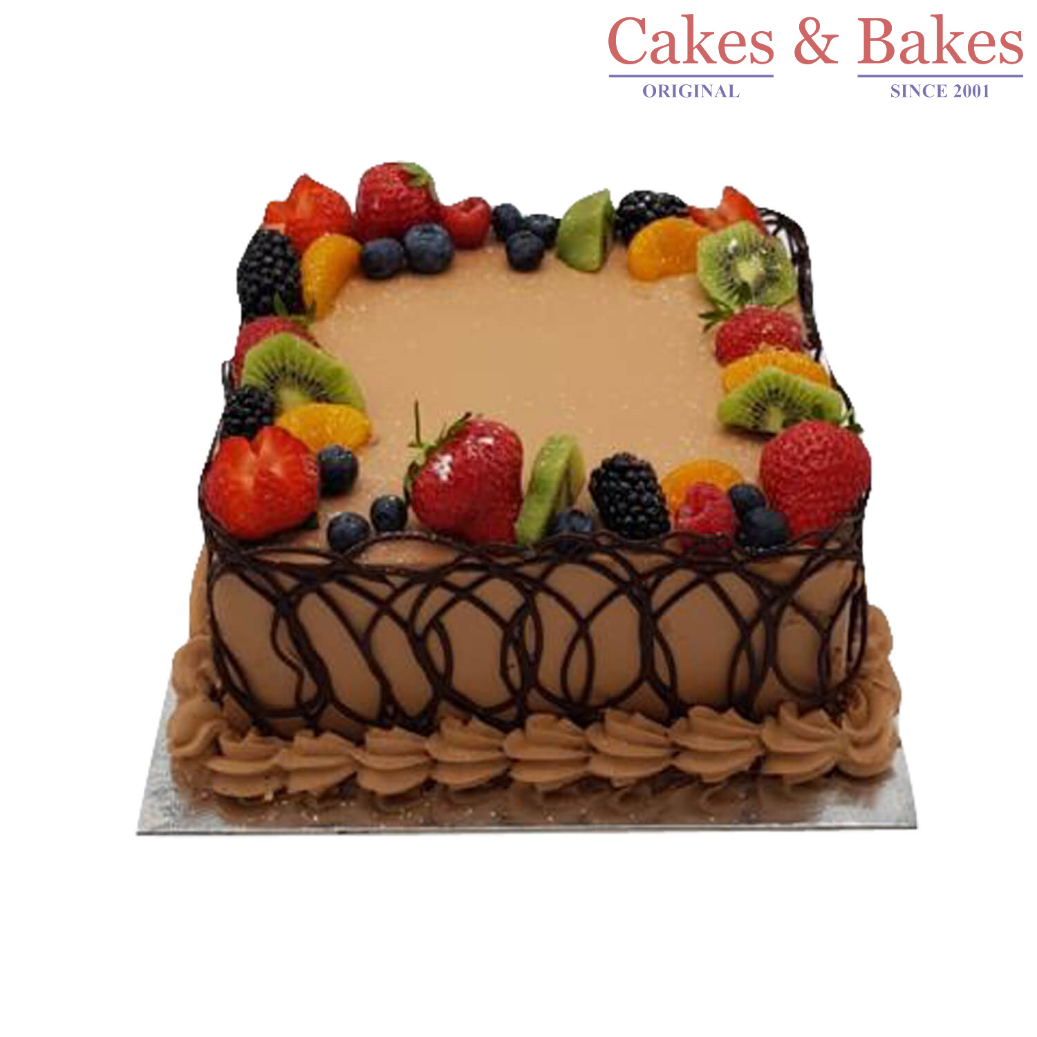 Square Chocolate Fruit Cake