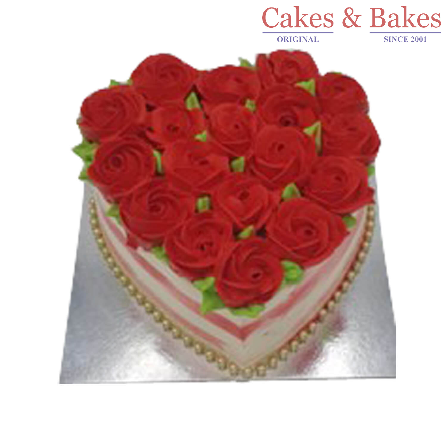 Flower Heart Cake (WHSC-060)