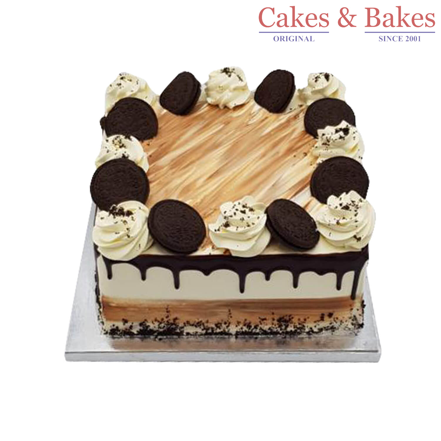 Square Oreo Dripping Cake