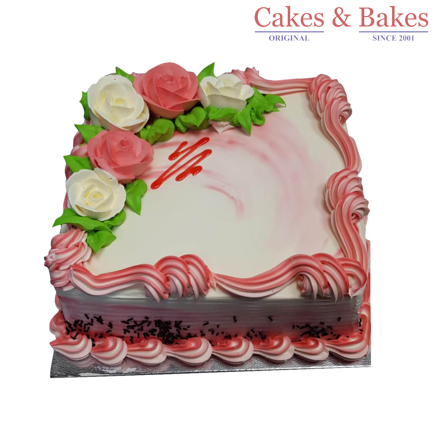 Shady Pink Square Cake