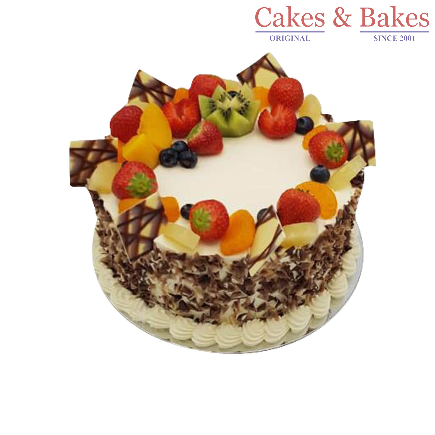 Round Vanilla Fruits Cake (WRC-040)