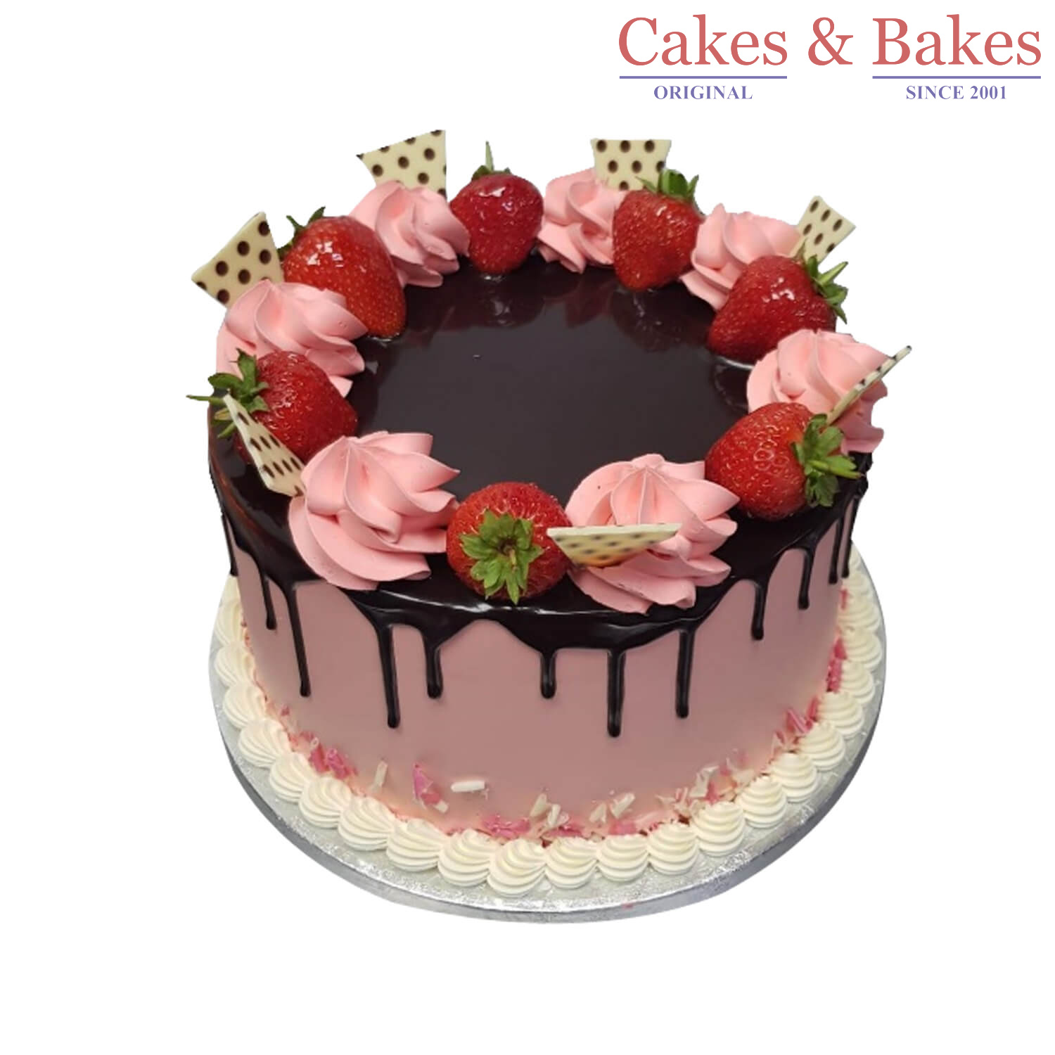 Pink Strawberry Cake (WTC-040)