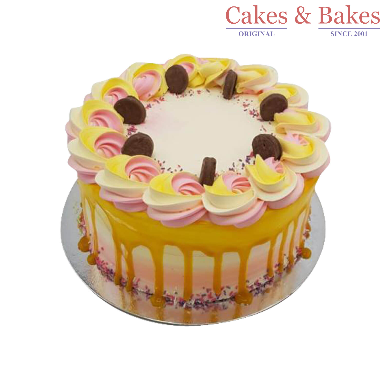 Round Yellow Gold Cake (WRC-070)