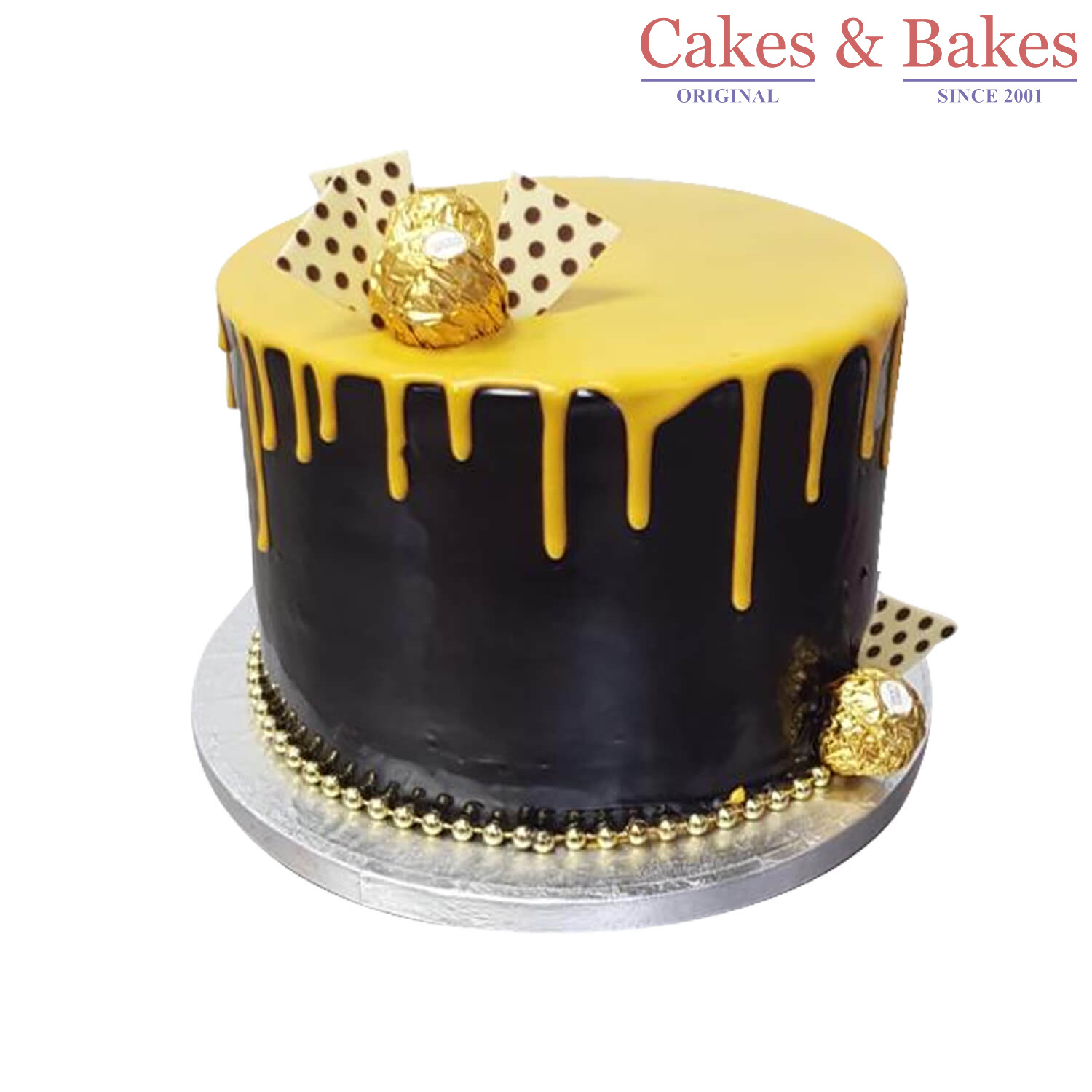 Yellowish Gold Dripping Cake (WTC-020)
