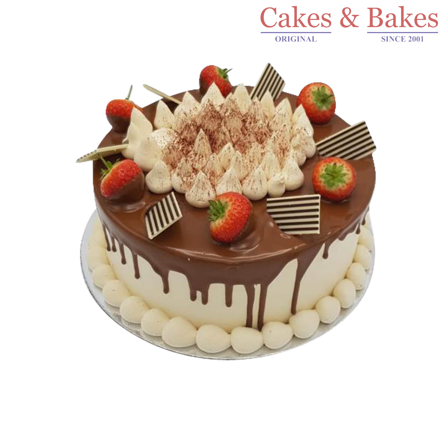 Round Vanilla Chocolate Truffle Cake (WRC-010)