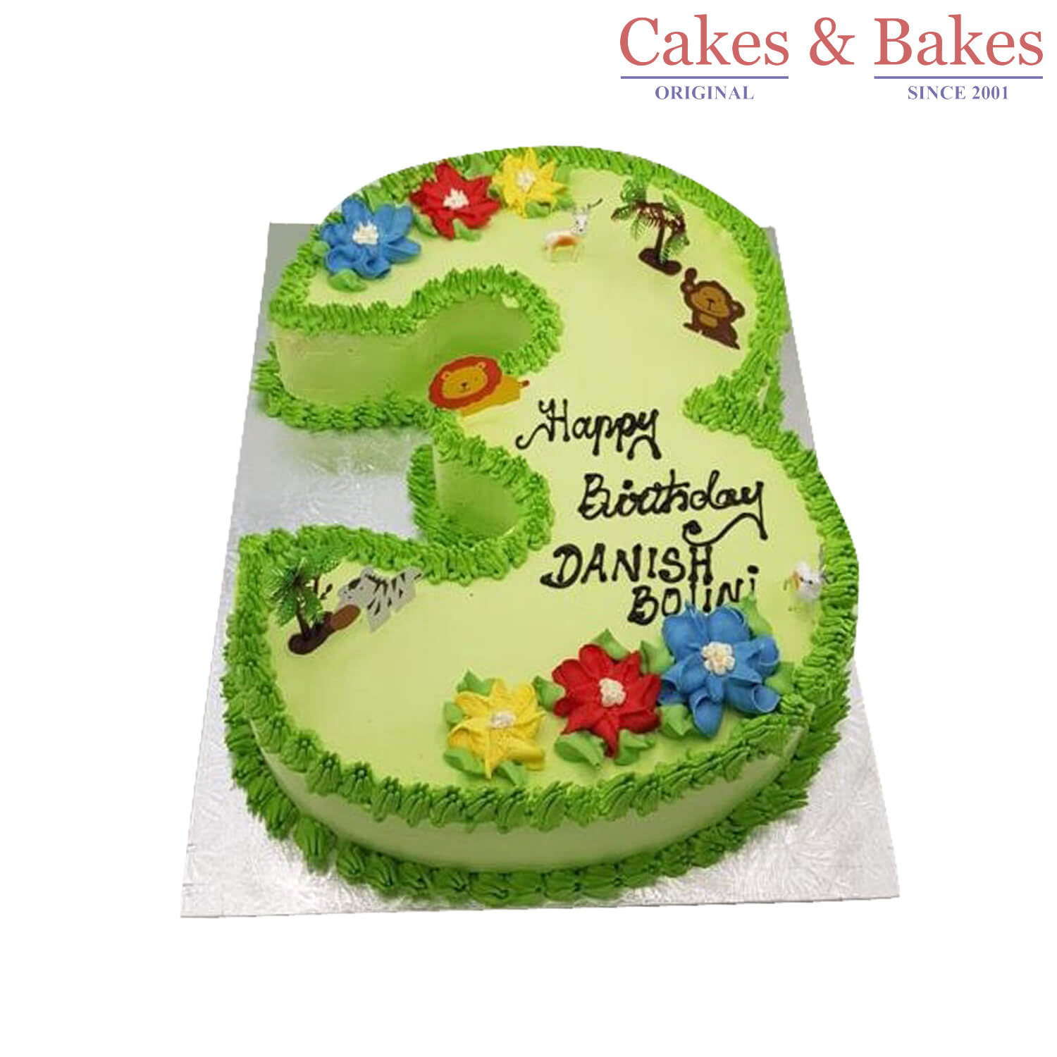 Forest Theme Number Cake-WNC-070