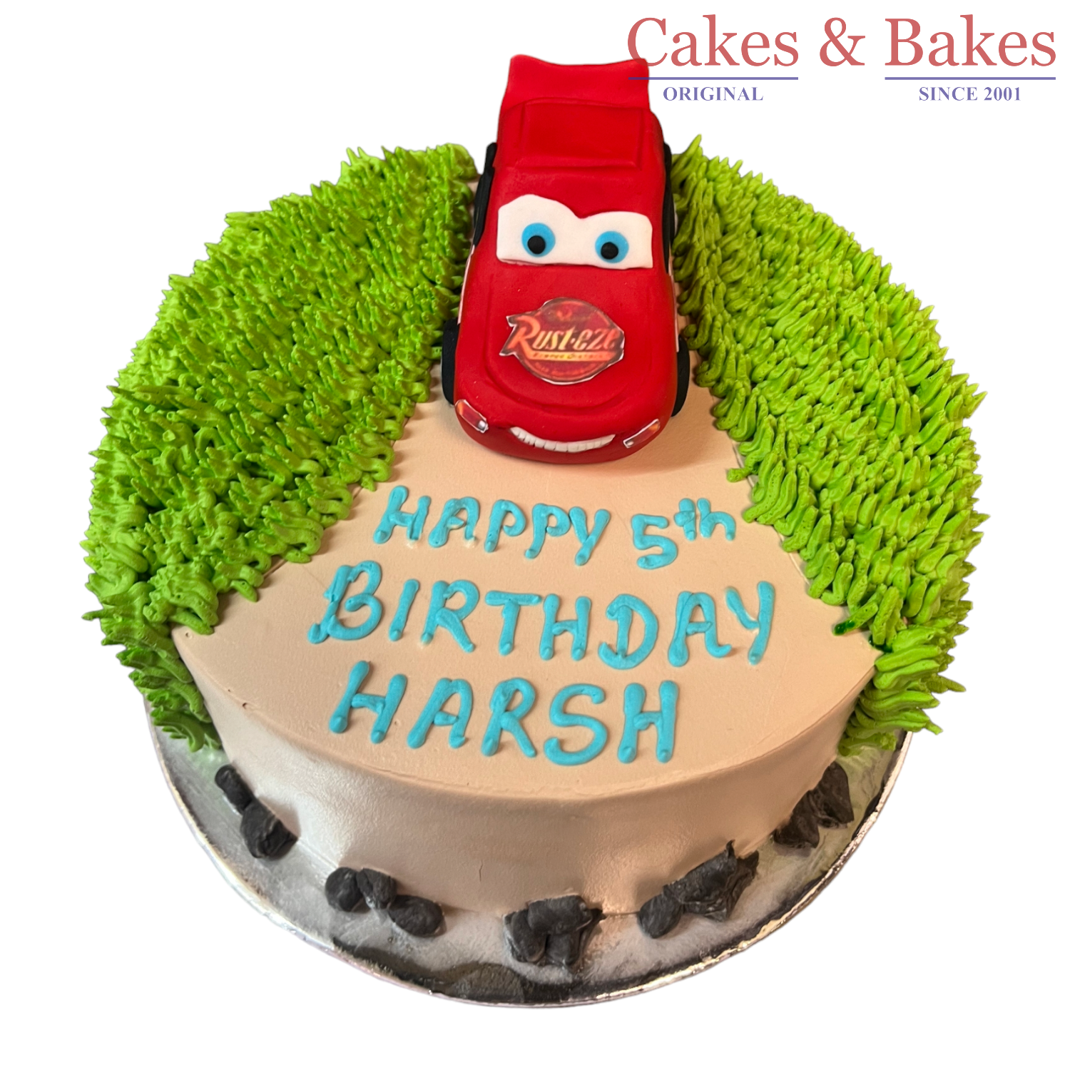 Car theme Fresh cream Cake