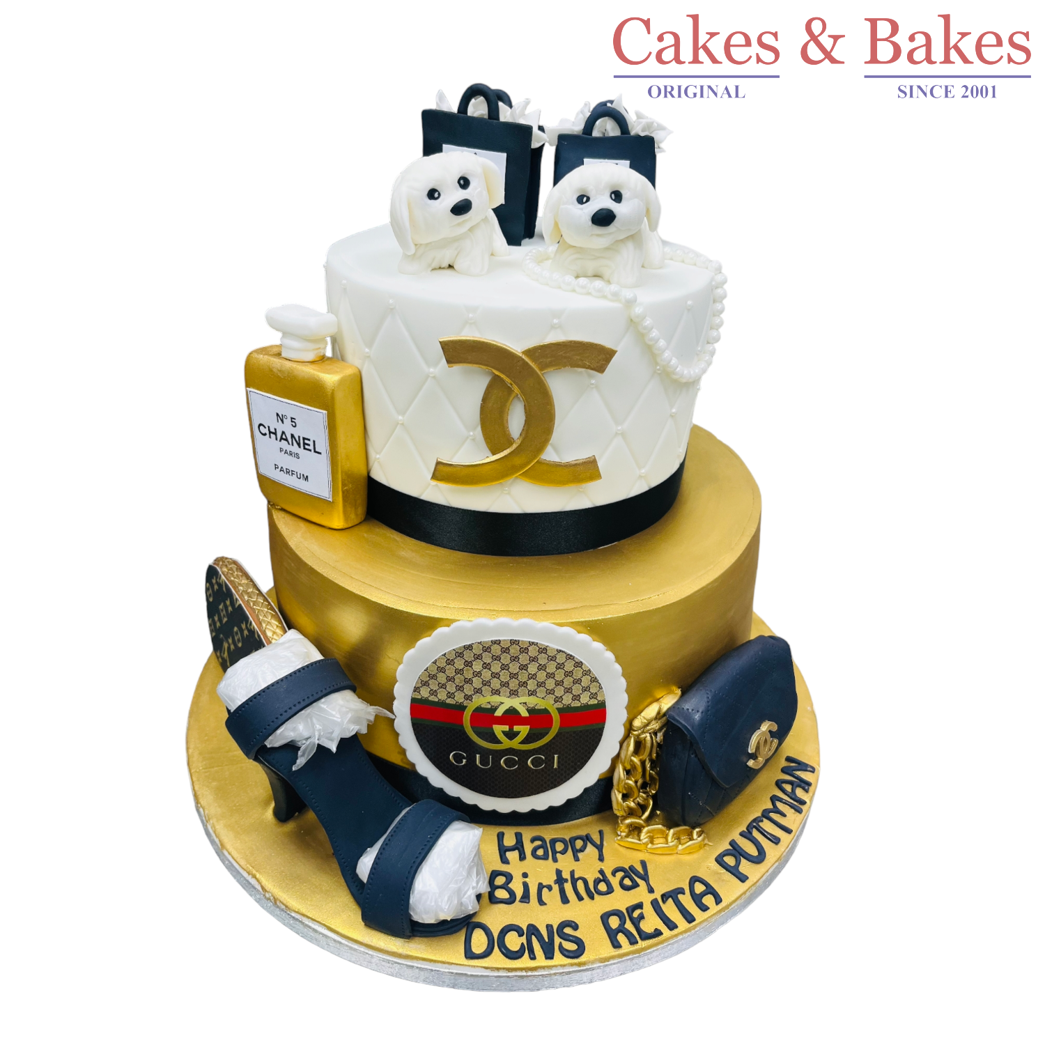 Gucci Fashion themed birthday cake