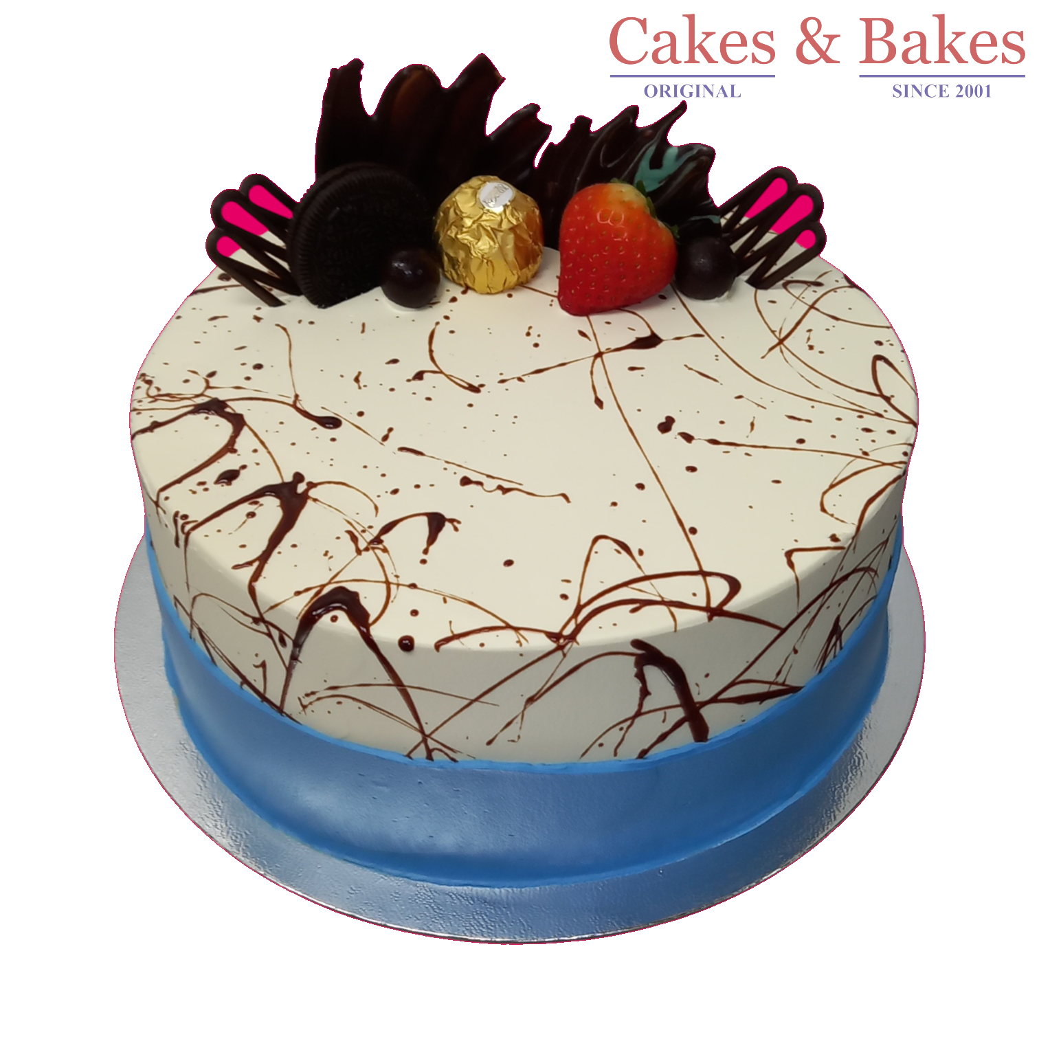 Chocolate Dusting Vanilla Cake