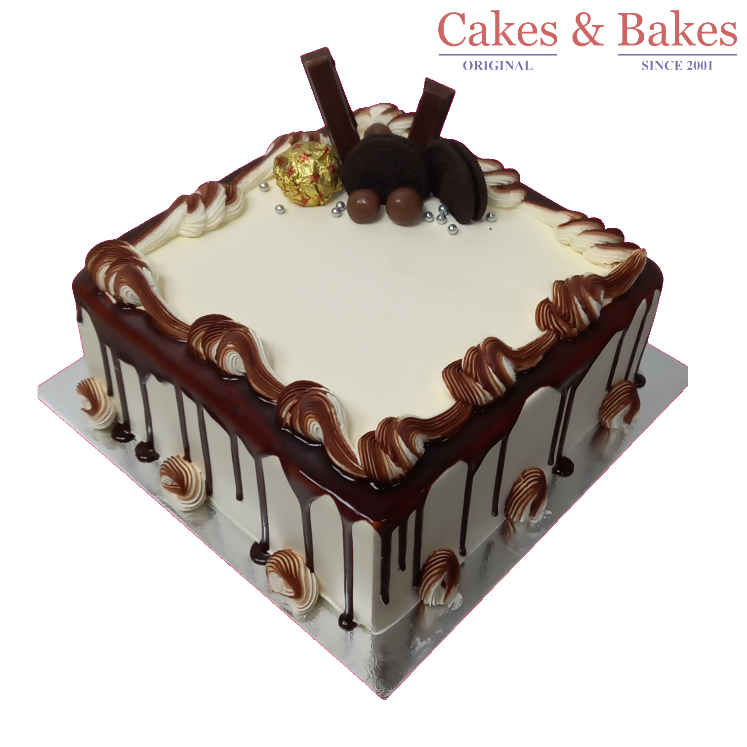 Chocolate drip Square Cake