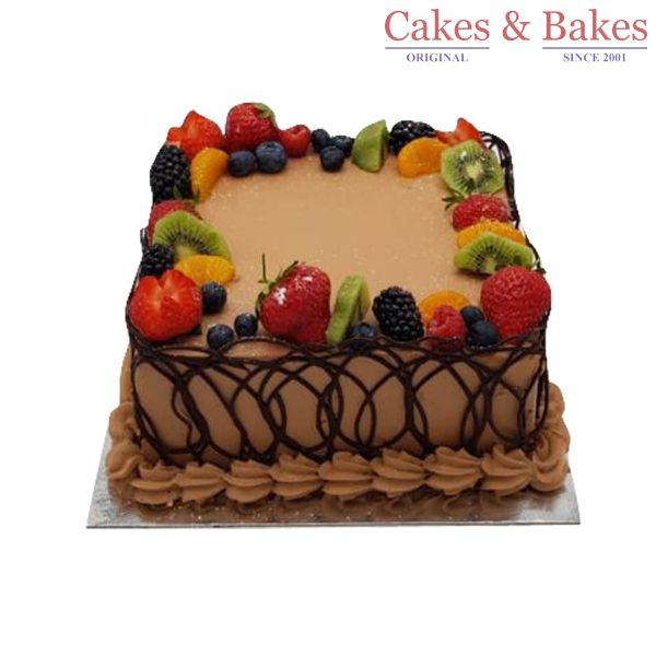 Square Chocolate Fruit Cake