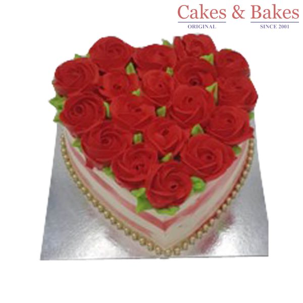Flower Heart Cake (WHSC-060)