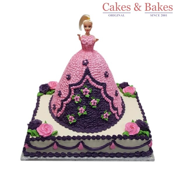 Barbie Cake with Base-WBC030