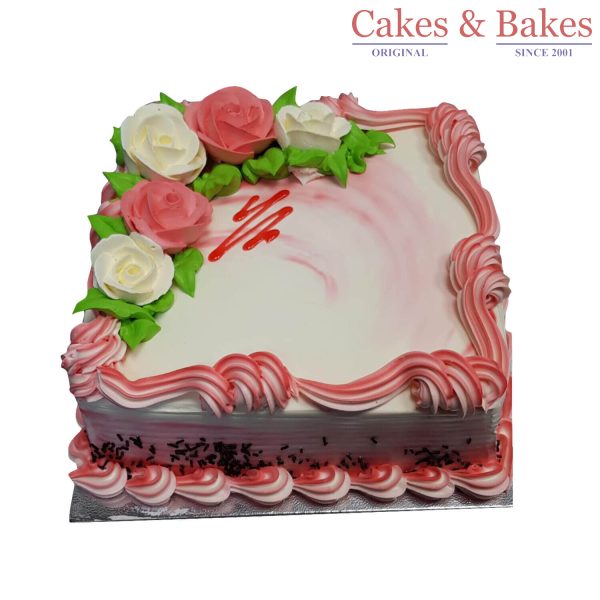 Shady Pink Square Cake