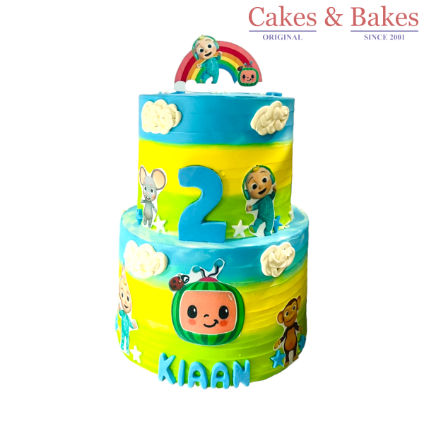 Cocomelon Two tier Fresh Cream Cake