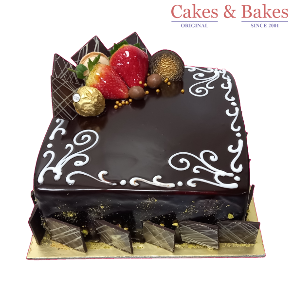 Square Truffle Chocolate Cake