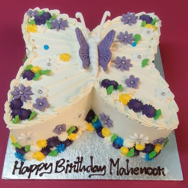 Elegant Butterfly Birthday Cake